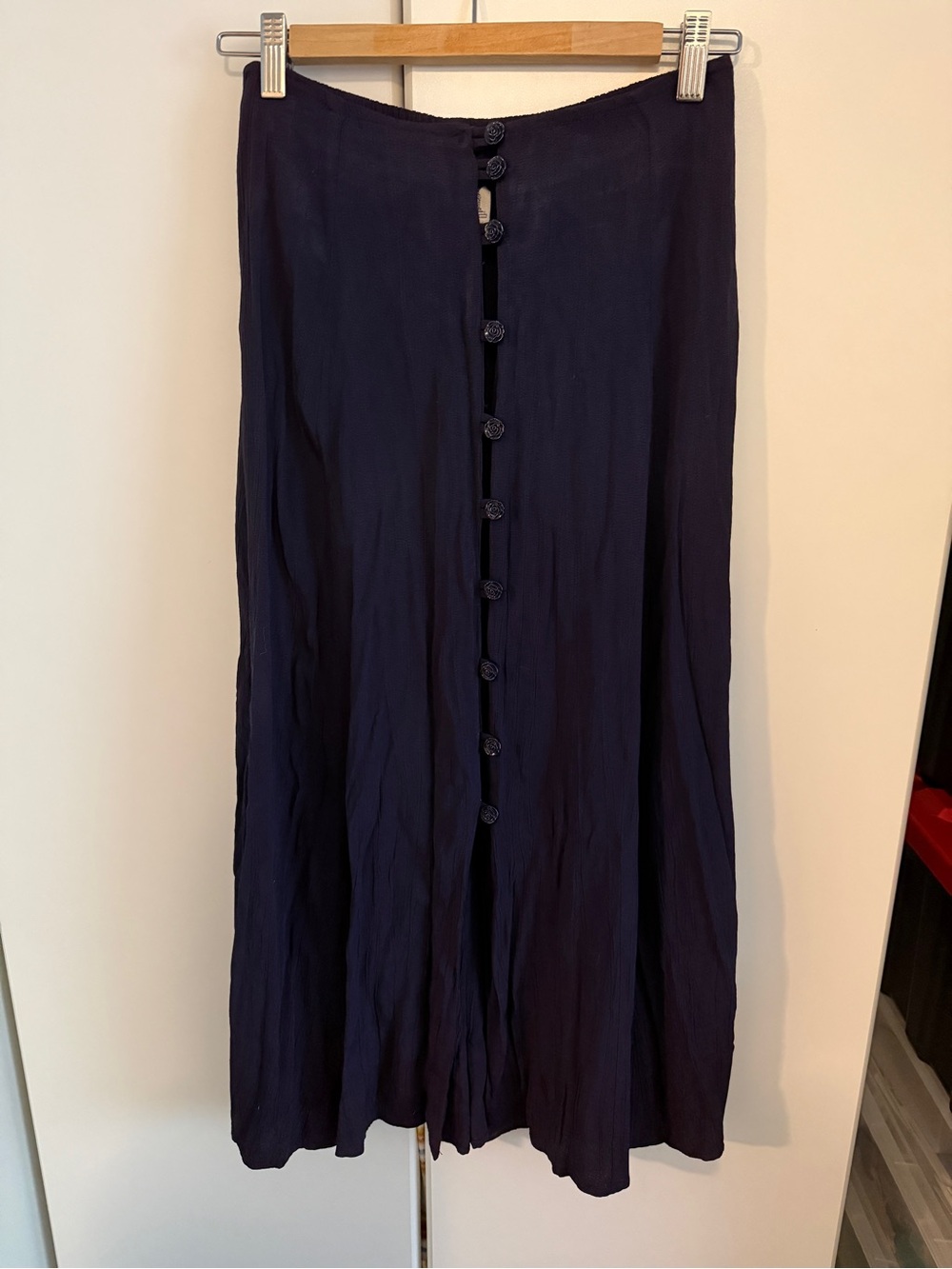 Vintage Navy Blue Emblem Petite Coordinates (For Ricki’s) Maxi Skirt (80s/90s)